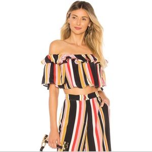 House of Harlow 1960 X Revolve Clara Top in Red Multi Stripe